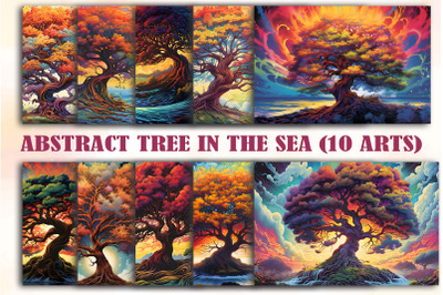 Abstract Tree In The Sea Arts Bundle