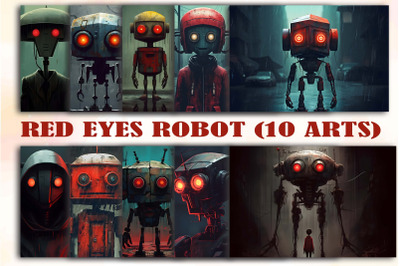 Red Eyes Robot Arts Bundle