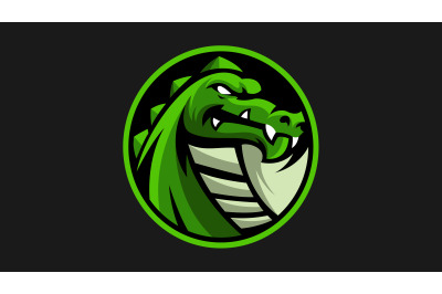 Angry Alligator head logo template