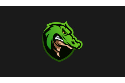 Angry Alligator head logo template