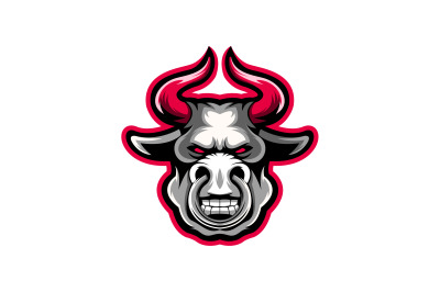 Angry Bull or Buffalo head logo template