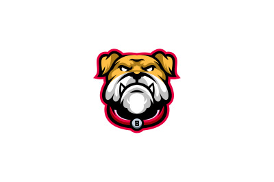 Pitbull or Bulldog head logo template