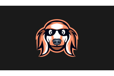 Dashing Dog face logo template