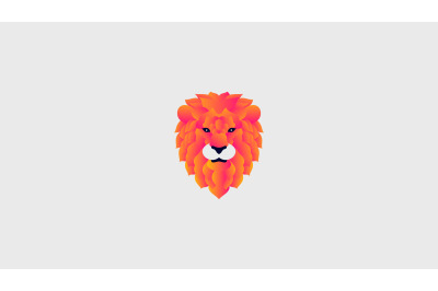 Fire lion head logo template