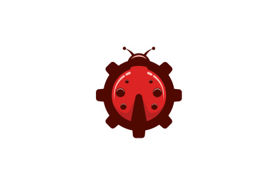 gear bug logo design template