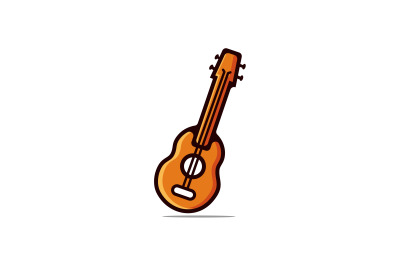 Guitar logo design template