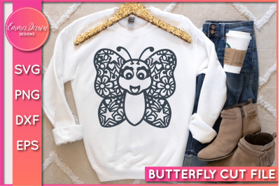 Cute Butterfly SVG | Mandala Butterfly SVG Cut File