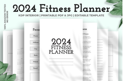 2024 Fitness Planner Kdp Interior