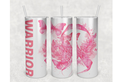 Pink Awareness Ribbon Tumbler Wrap, 20 Oz Skinny Tumbler Sublimation