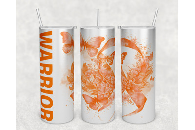 Orange Awareness Ribbon Tumbler Wrap, 20 Oz Skinny Tumbler Sublimation