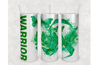 Green Awareness Ribbon Tumbler Wrap, 20 Oz Skinny Tumbler Sublimation