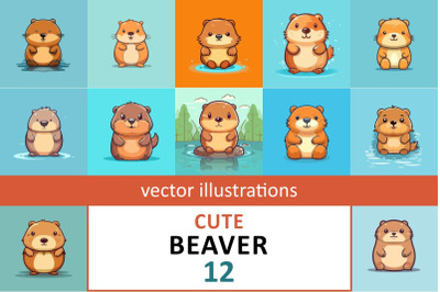kawaii adorable beaver