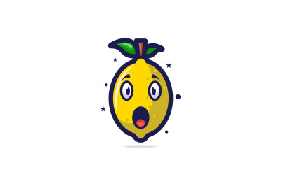 Shocked lemon shape logo template