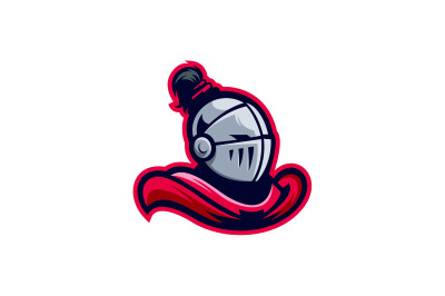 Spartan Knight warrior head logo template