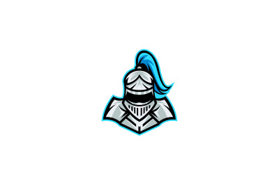 Spartan Knight warrior head logo template