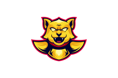 Warrior cat head logo template