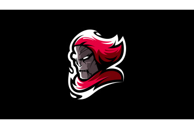 Spartan Knight warrior head logo template
