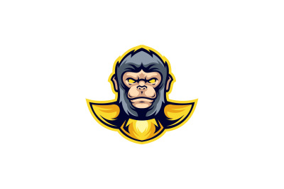 Warrior Monkey head logo template