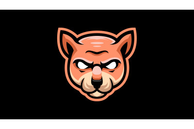 Wild Cat head logo template