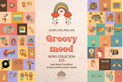Groovy mood. Retro collection