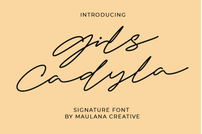 Gils Cadyla Signature Script Font