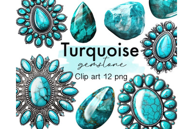 Western Turquoise Gemstone Png Clipart - 12 Png Files