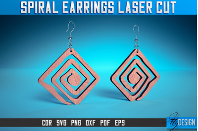 Spiral Earrings Laser Cut SVG | Accessories Laser Cut SVG Design | CNC