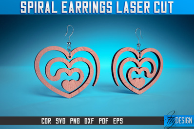 Spiral Earrings Laser Cut SVG | Accessories Laser Cut SVG Design | CNC