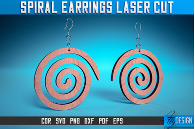 Spiral Earrings Laser Cut SVG | Accessories Laser Cut SVG Design | CNC