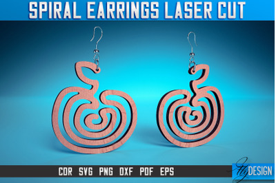 Spiral Earrings Laser Cut SVG | Accessories Laser Cut SVG Design | CNC