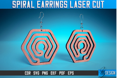 Spiral Earrings Laser Cut SVG | Accessories Laser Cut SVG Design | CNC