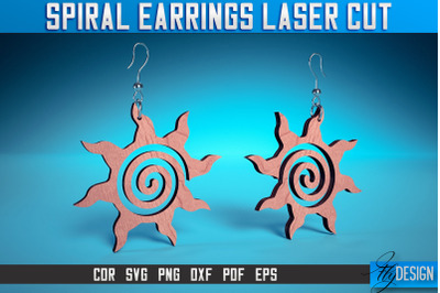 Spiral Earrings Laser Cut SVG | Accessories Laser Cut SVG Design | CNC