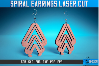 Spiral Earrings Laser Cut SVG | Accessories Laser Cut SVG Design | CNC