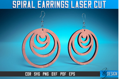 Spiral Earrings Laser Cut SVG | Accessories Laser Cut SVG Design | CNC