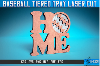 Baseball Tiered Tray Laser Cut SVG | Tiered Tray Laser Cut SVG Design