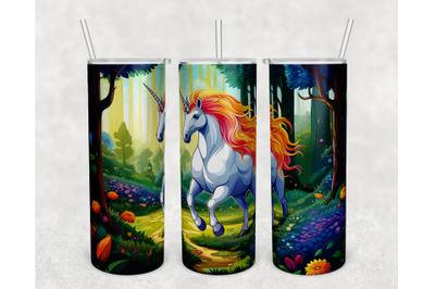 Unicorn Tumbler Wrap&2C; 20 Oz Skinny Tumbler Sublimation Design