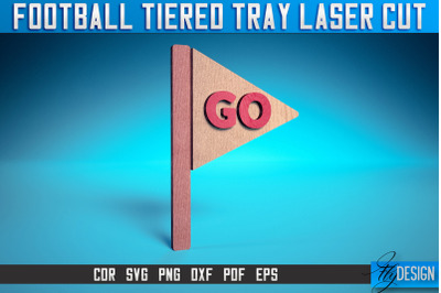 Football Tiered Tray Laser Cut SVG | Tiered Tray Laser Cut SVG Design