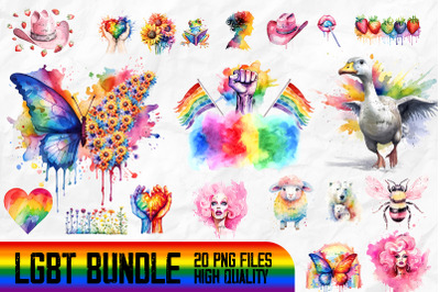 LGBT Watercolor Sublimation Bundle