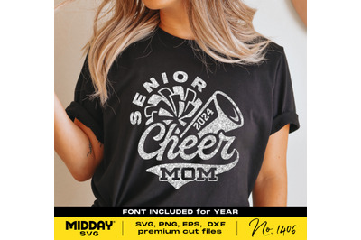 Senior Cheer Mom 2024 Svg, Png Dxf Eps Ai, Cheer Mom Shirt Png, Cricut