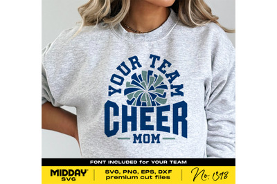 Cheer Mom Svg, Dxf Eps Png, Pom Pom Svg, Pompom, Cheer Mom Shirt Desig