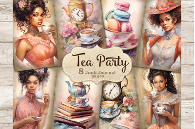Tea Time Junk Journal Kit | Flower Journal Card