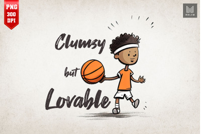 Clumsy But Lovable Kid Plays Basketball