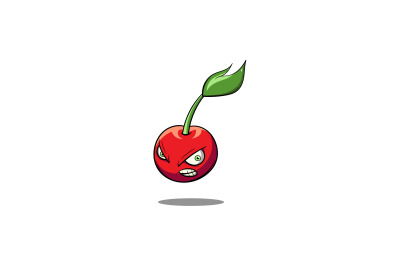 Angry Cherry logo abstract vector design template