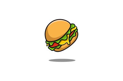 Burger logo abstract vector design template