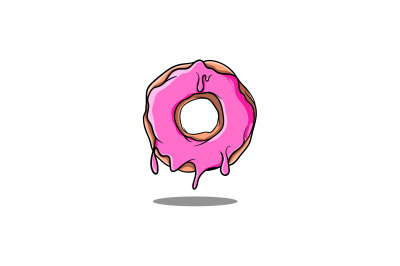 Donut logo abstract vector design template