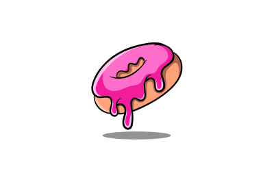 Donut logo abstract vector design template