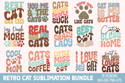 Retro Cat Sublimation Bundle