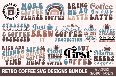 Retro Coffee SVG Designs Bundle