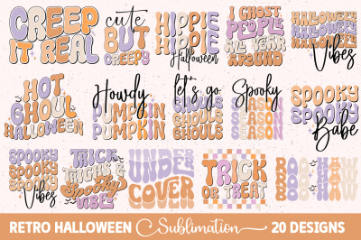 Retro Halloween Sublimation Bundle