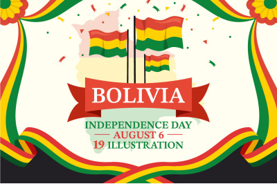 19 Bolivia Independence Day Illustration